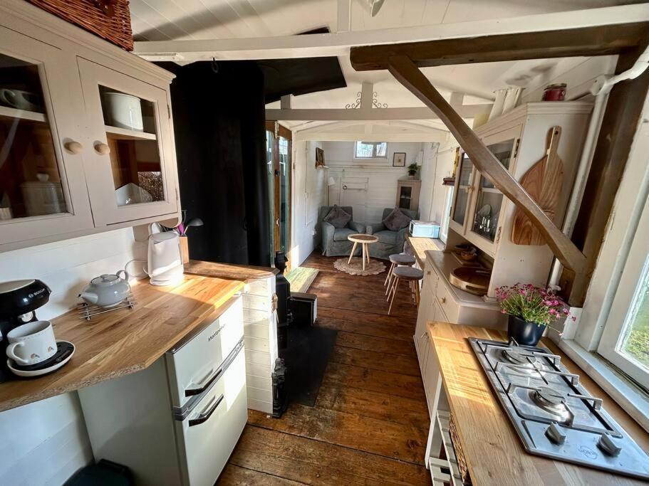 Shepherds Hut In Enclosed Field Cardiff